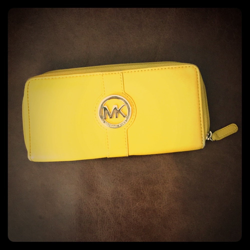 Michael Kors yellow wallet